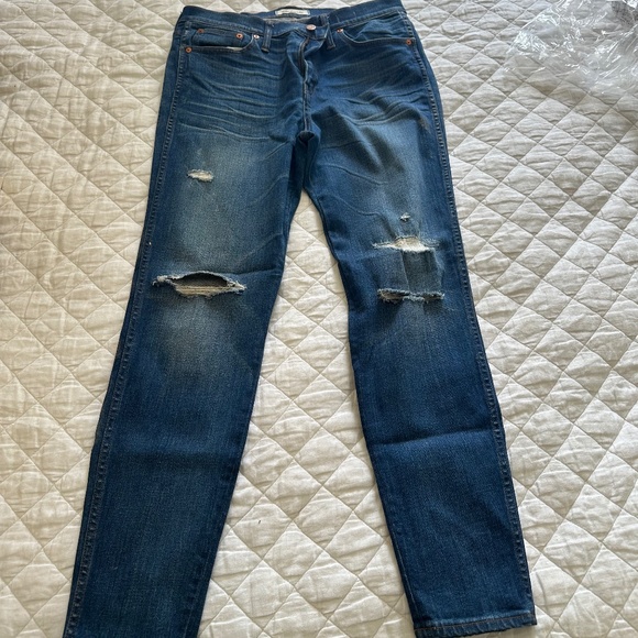Madewell 9" High Rise Skinny Jeans Rip & Repair - Picture 3 of 5